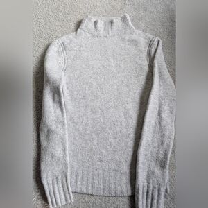 J Crew Point Sur Gray Mock Neck Moreno Wool Alpaca Blend Women's Sweater (XS)